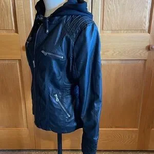Lock Style Jacket Lock & Love | Jackets & Coats | Lock Love Black Leather Biker Jacket ...
